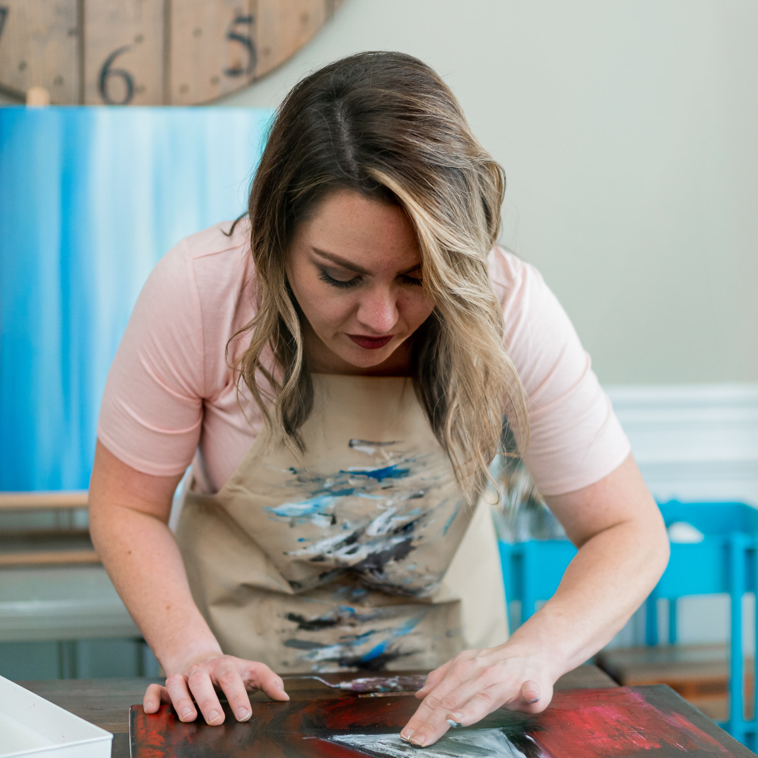 Chelsey, living with NMOSD, painting